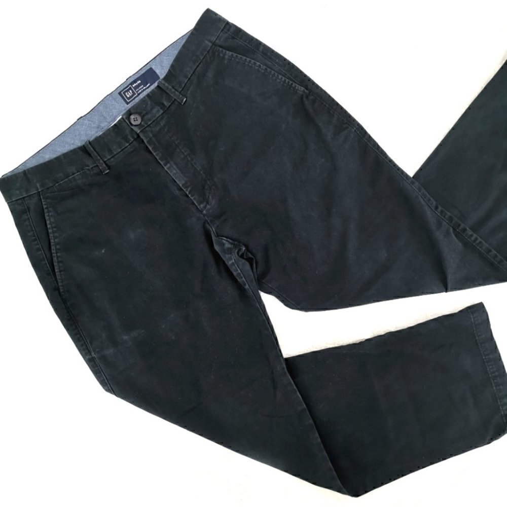 Gap Men's 34 x 30 Relaxed Black Dress Pants